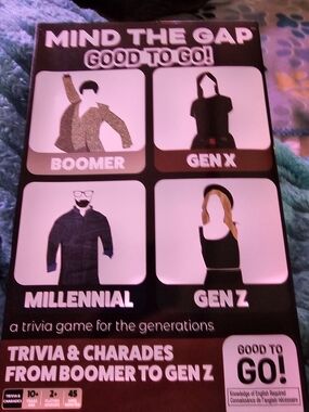 Mind The Gap Trivia & Charades Game - Black/Pink Box NIB Retail $14
